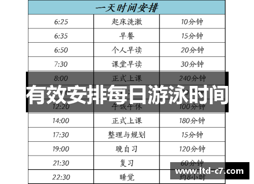 有效安排每日游泳时间